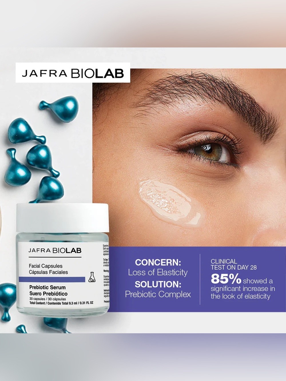 JAFRA BIOLAB Prebiotic Serum Facial Capsules | 30 Capsules | New